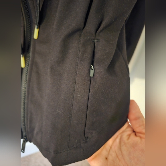 Free People Movement Black Corset Double Full Zip Knit Cuff Jacket Size M - Picture 4 of 7